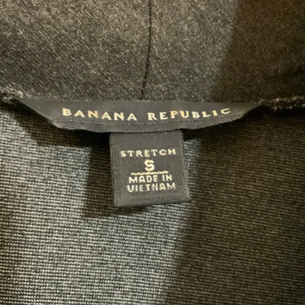Banana Republic Grey Draped Neck Belted Stretch Dress Small